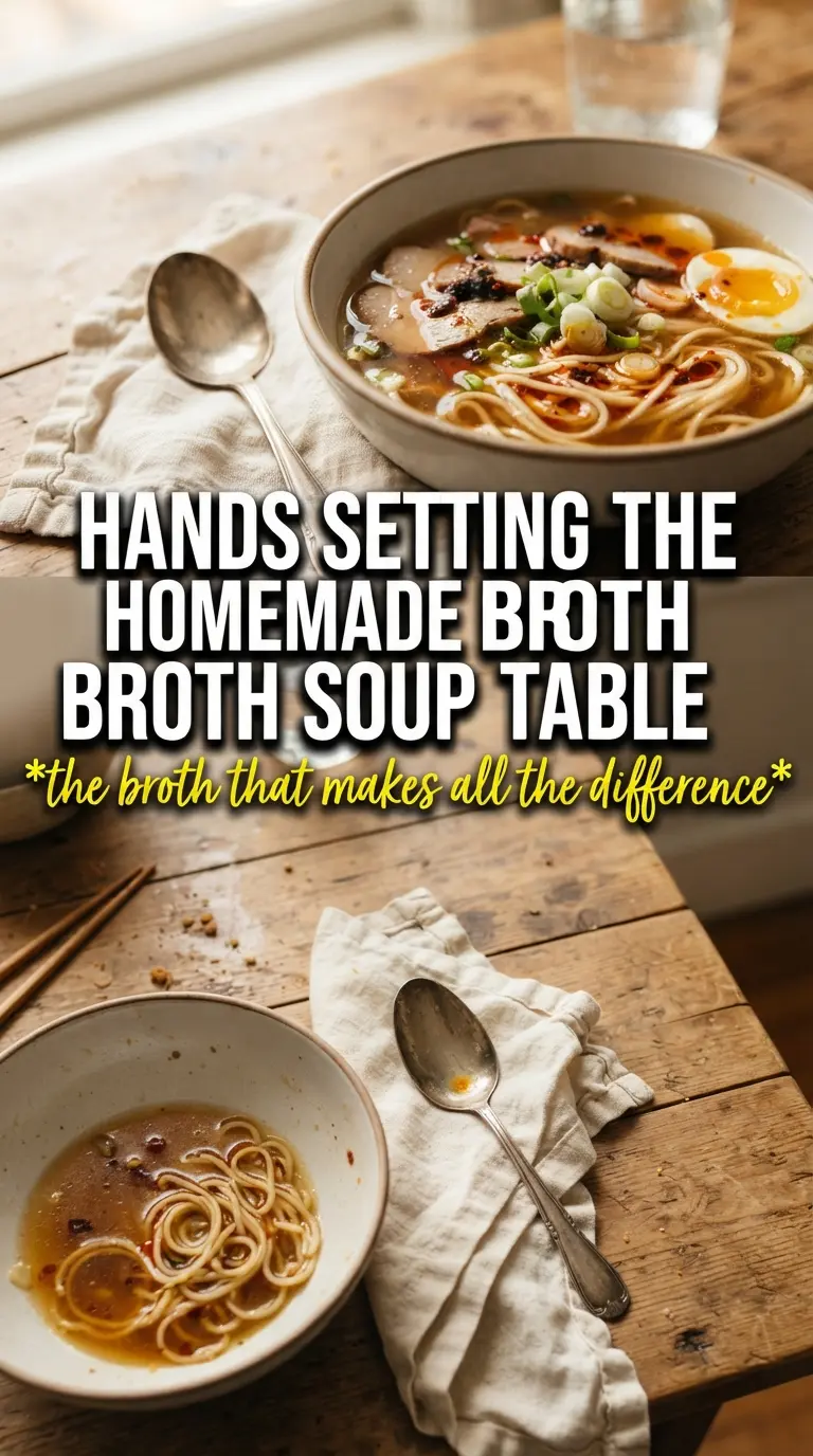 Chicken Noodle Soup With Homemade Broth, rich golden, hearty