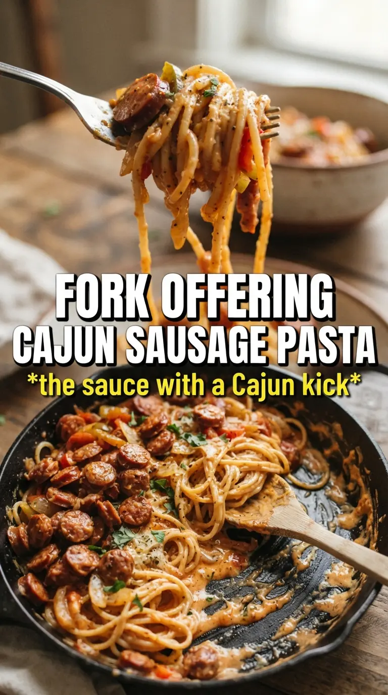 Creamy Cajun Sausage Pasta smoky creamy bell peppers