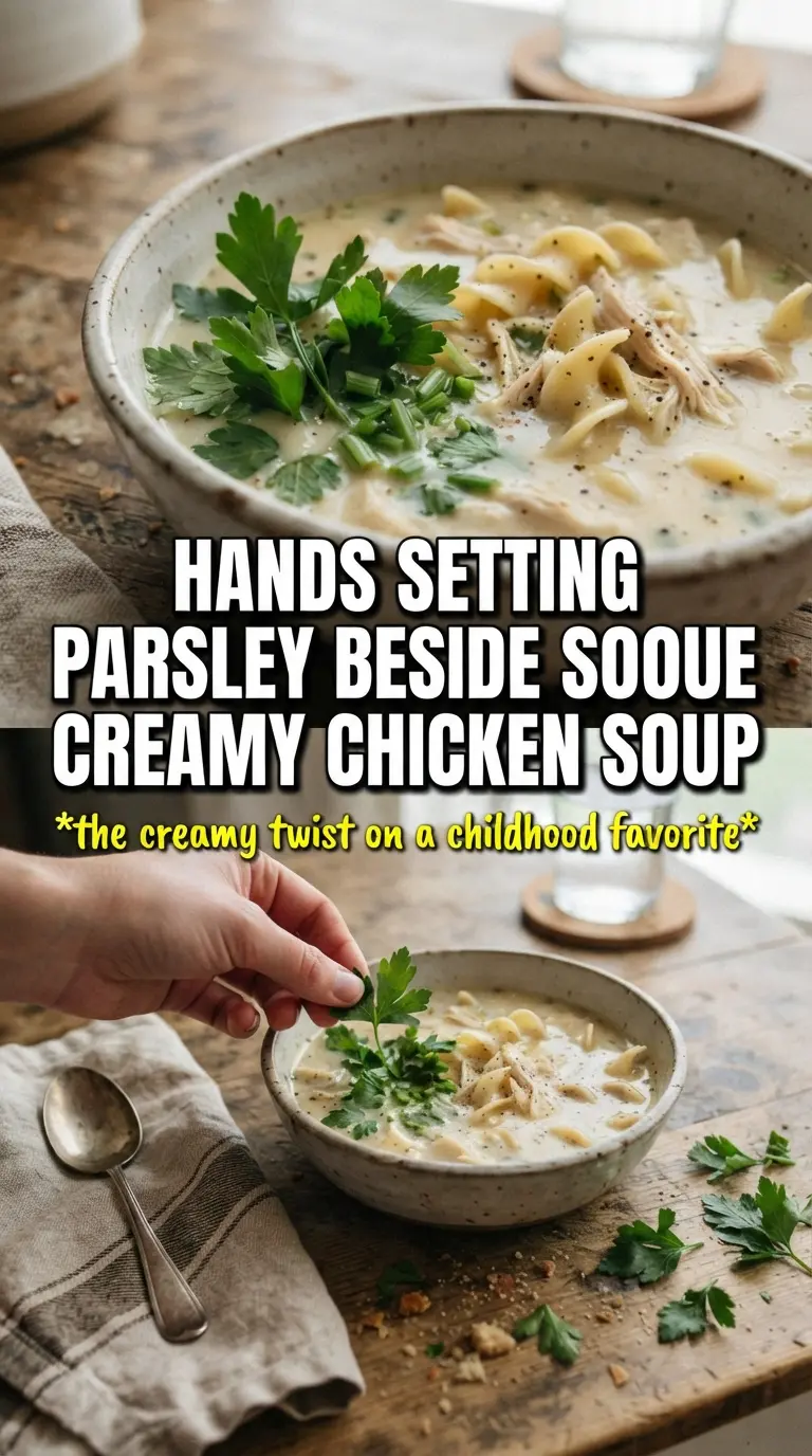Creamy Chicken Noodle Soup rich velvety comforting