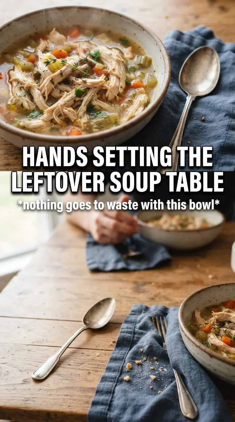 Leftover Rotisserie Chicken Noodle Soup, hearty, brothy, comforting