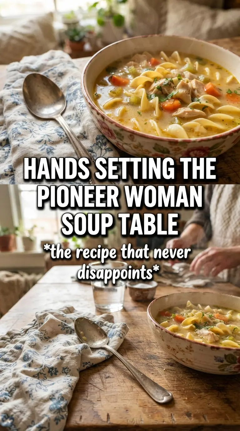 Pioneer Woman chicken noodle soup rich golden broth hearty