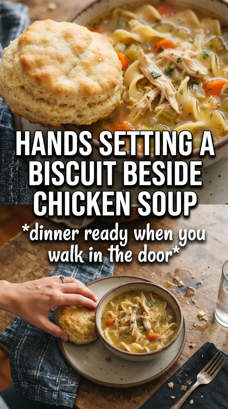 Slow Cooker Chicken Noodle Soup clear broth, shredded chicken, tender noodles
